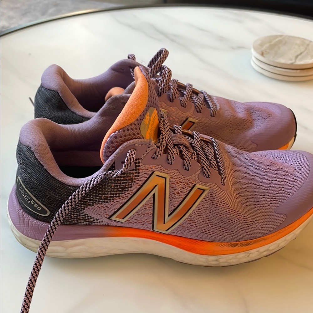 New Balance Purple and Orange Sneakers